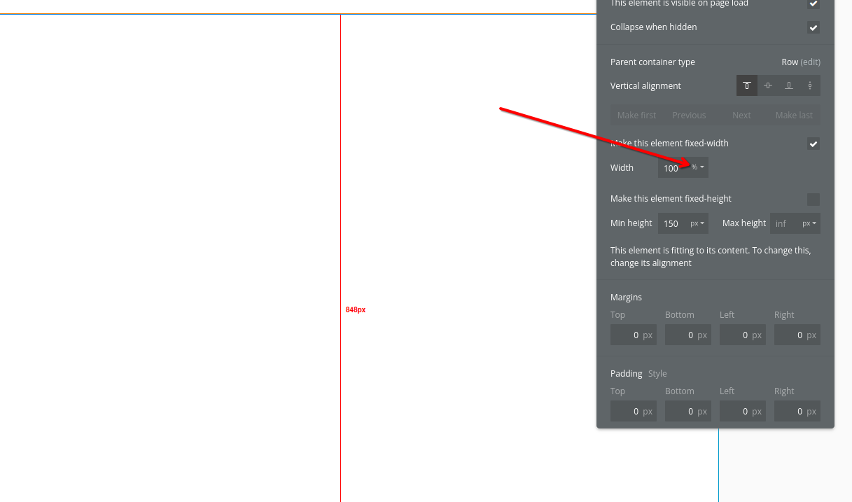 Setting HTML Element Width to 100%